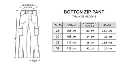 BOTTON ZIPPER PANTS