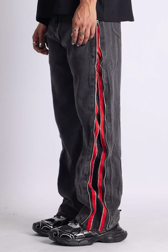 Red Zipper Pant