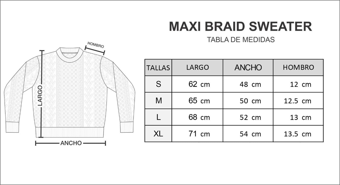 MAXI BRAID SWEATER