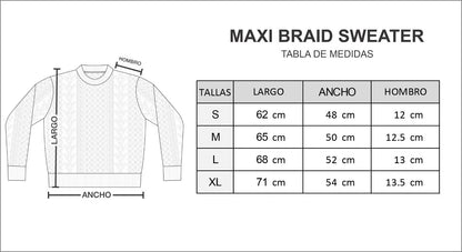 MAXI BRAID SWEATER